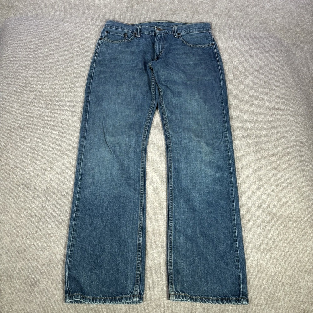 Levis 514 Jeans Mens 33x32 Straight‎ Sit Dark Wash Blue Denim Cotton Y2K